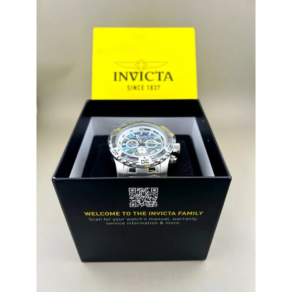 NEW Invicta Pro Diver Scuba Watch Men’s 51mm Chronograph Abalone Dial SS 100M